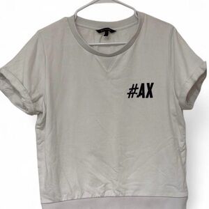 Armani Exchange Logo White T-Shirt Size Large